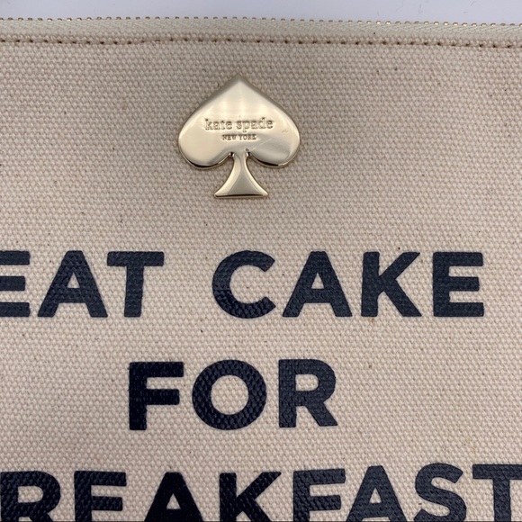 KATE SPADE Eat Cake for Breakfast Red Orange Pouch - Picture 3 of 5